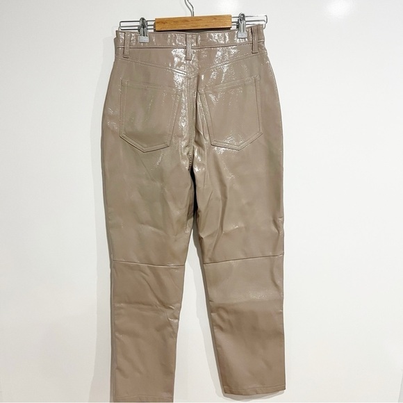 NWT Abercrombie & Fitch Curve Love Patent Leather 90’s Straight Pants - Picture 5 of 8